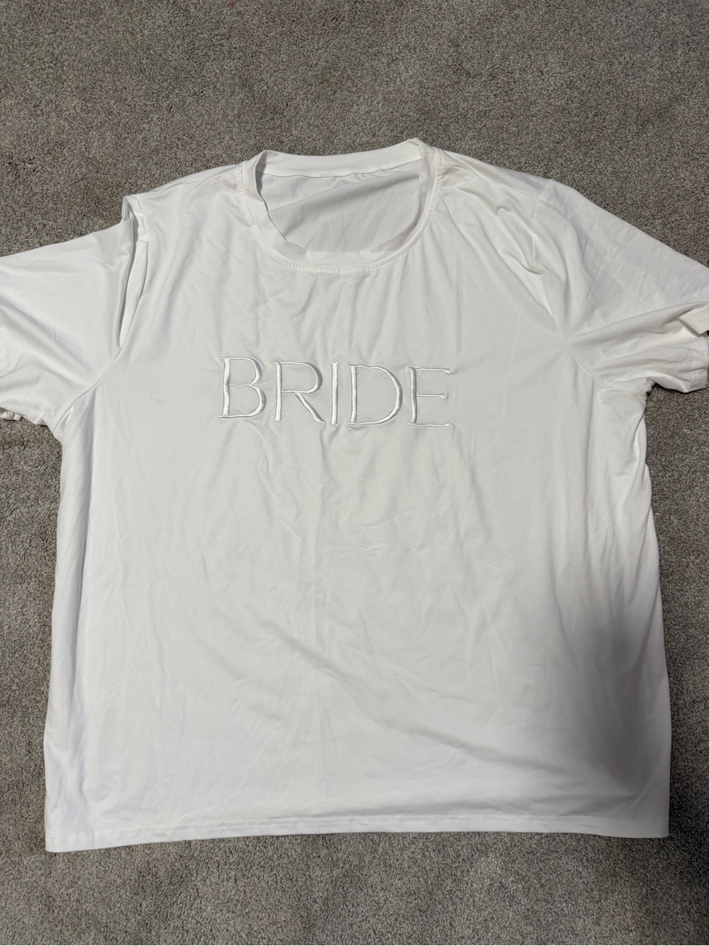 Bride Embroidered White Crewneck Shirt